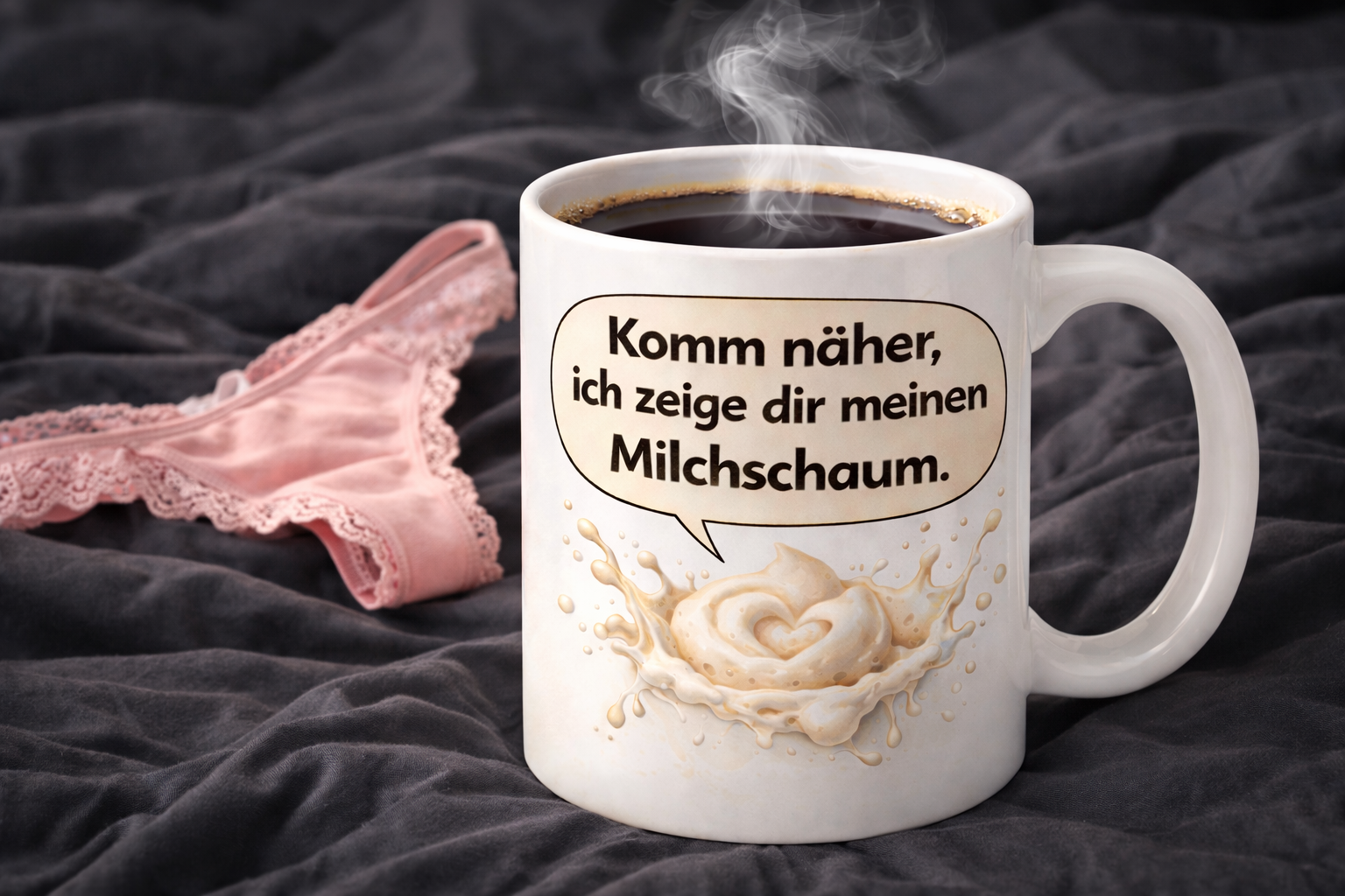 💋 Komm näher ich zeig dir meinen Milchschaum - Keramiktasse
